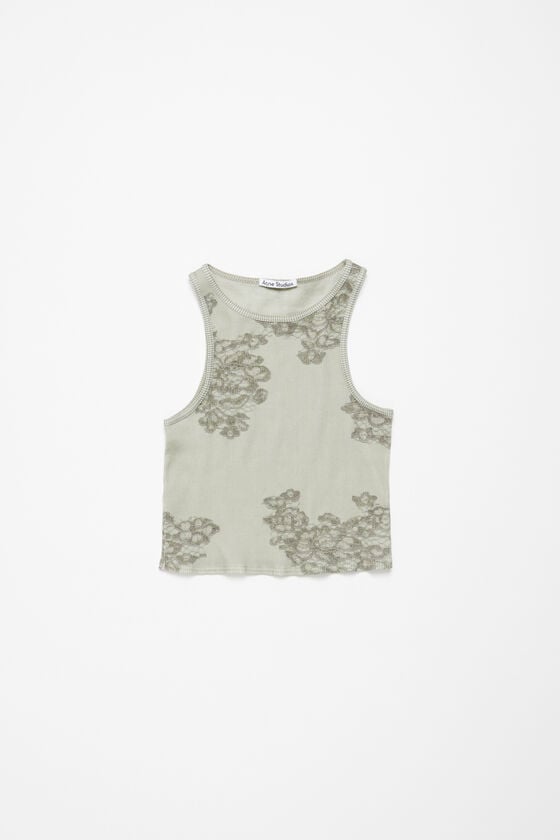 Acne Studios Tanktop aus Spitze mit Print Begrenzt auf 3 Tage