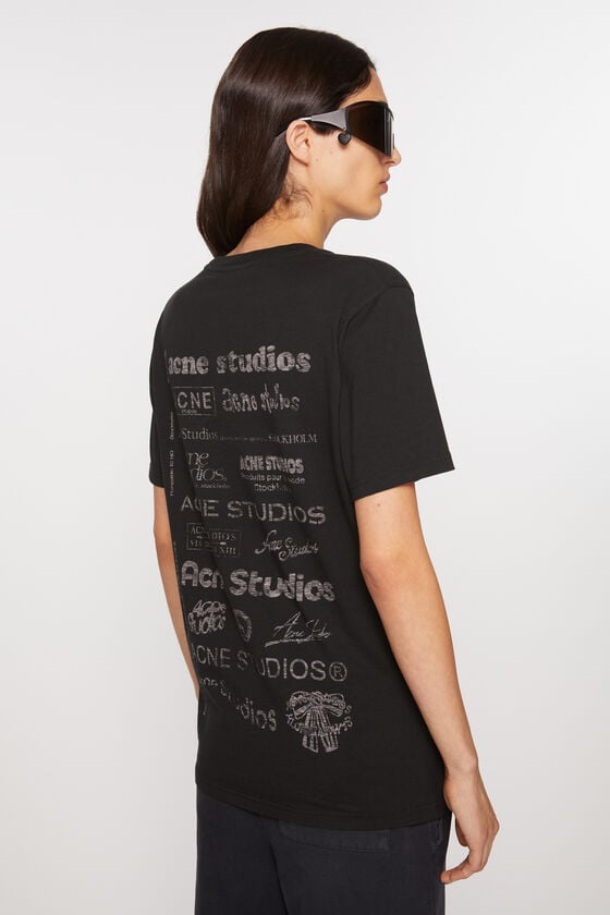 Acne Studios Logo-T-Shirt – lockere Passform Fabrik Onlineshop