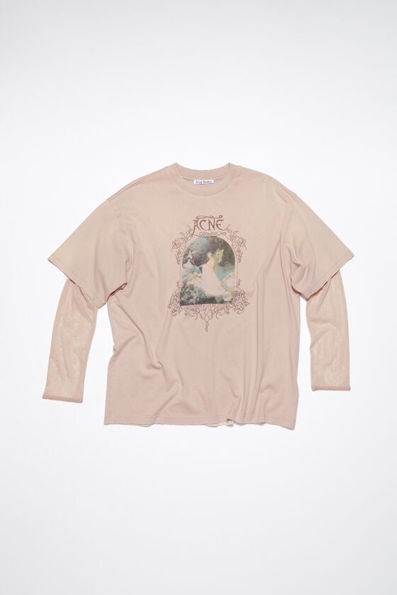 Acne Studios Mehrlagiges T-Shirt mit Logo Großer Ausverkauf