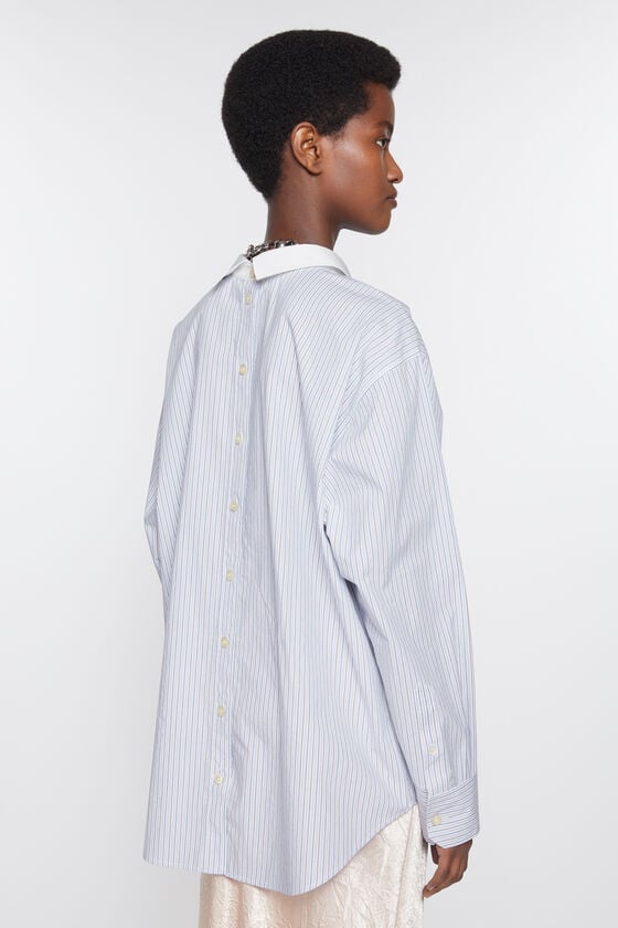 Acne Studios Gestreiftes Hemd mit Knopfleiste Preisnachlass