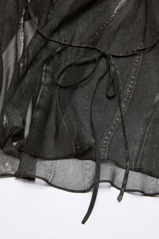 Acne Studios Bluse aus Crêpe mit Schal Saisonschlussverkauf