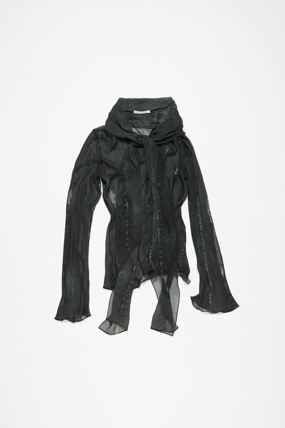 Acne Studios Bluse aus Crêpe mit Schal Saisonschlussverkauf