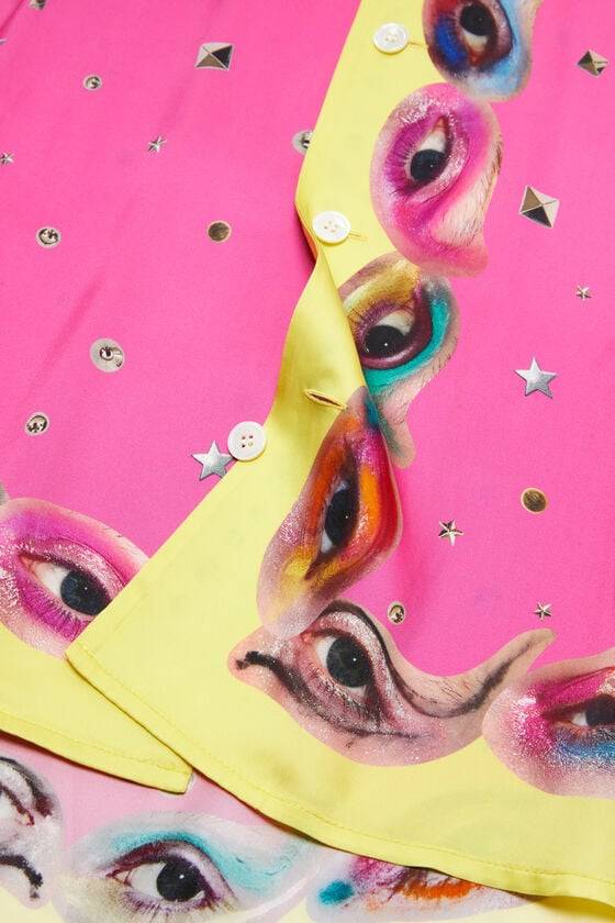 Acne Studios Bedrucktes Hemd mit Knopfleiste Lagerräumung