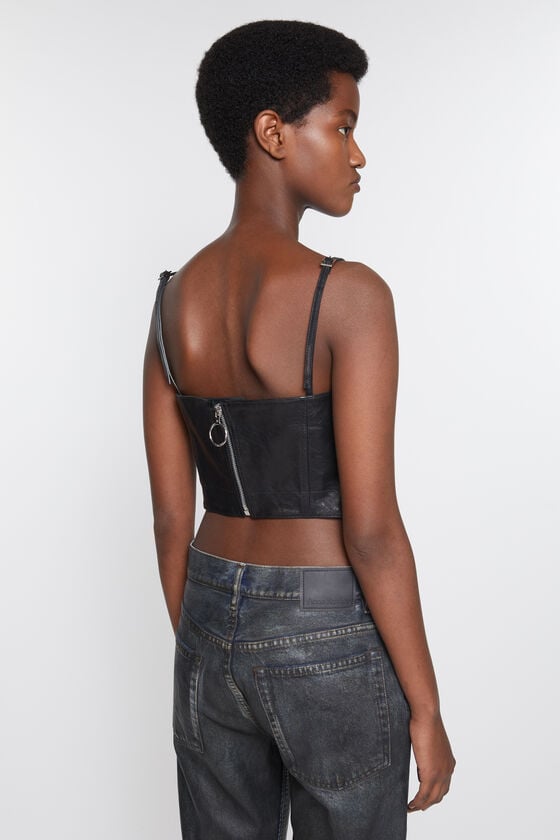 Acne Studios Leather bustier top Laufsteg-Show Online Outlet