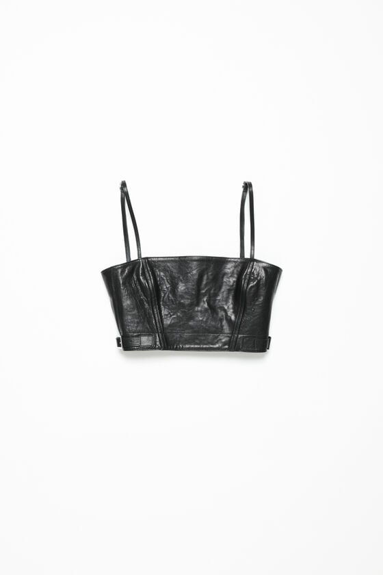 Acne Studios Leather bustier top Laufsteg-Show Online Outlet
