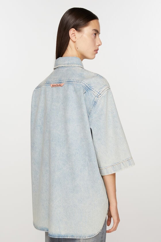 Acne Studios Denimhemd mit Knopfleiste – Lockere Passform Super Sparpreis