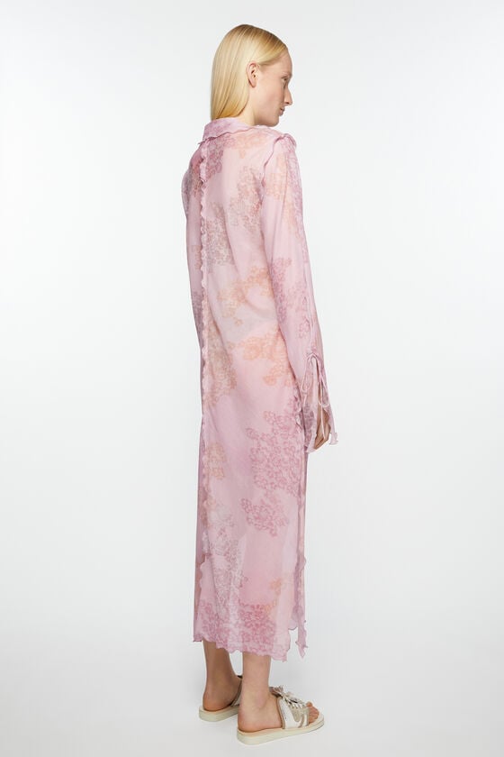 Acne Studios Bedrucktes Kleid aus Chiffon Auslauf