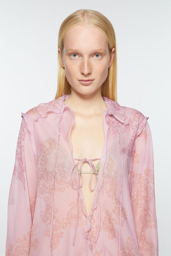 Acne Studios Bedrucktes Kleid aus Chiffon Auslauf