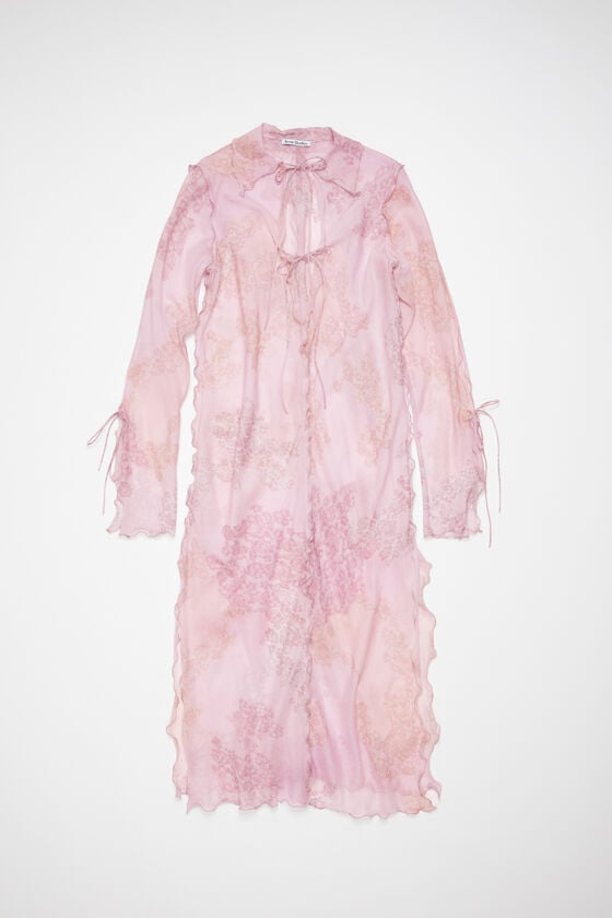 Acne Studios Bedrucktes Kleid aus Chiffon Auslauf