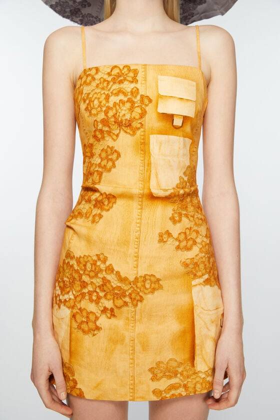 Acne Studios Trägerkleid mit Trompe-l'oeil-Print Fabrikverkauf