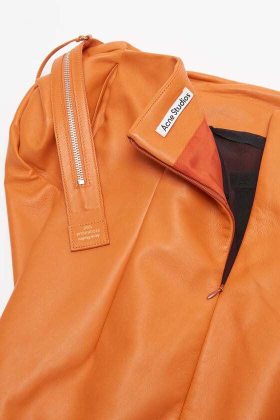 Acne Studios Leather zipper tape dress Laufsteg-Show Kostenloser Versand