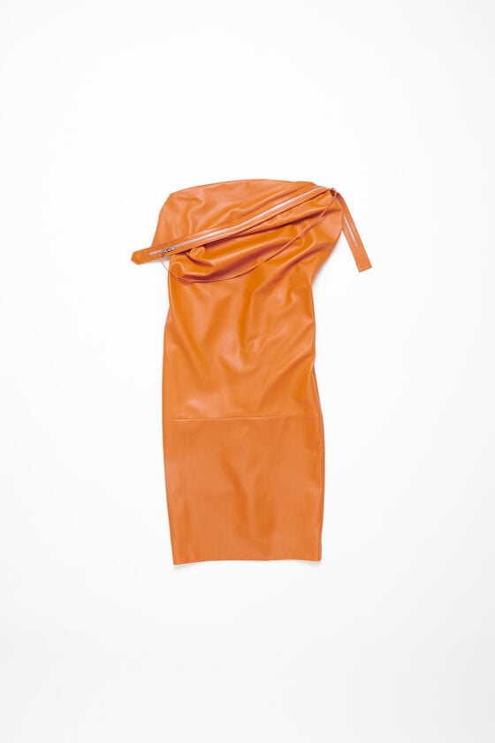 Acne Studios Leather zipper tape dress Laufsteg-Show Kostenloser Versand