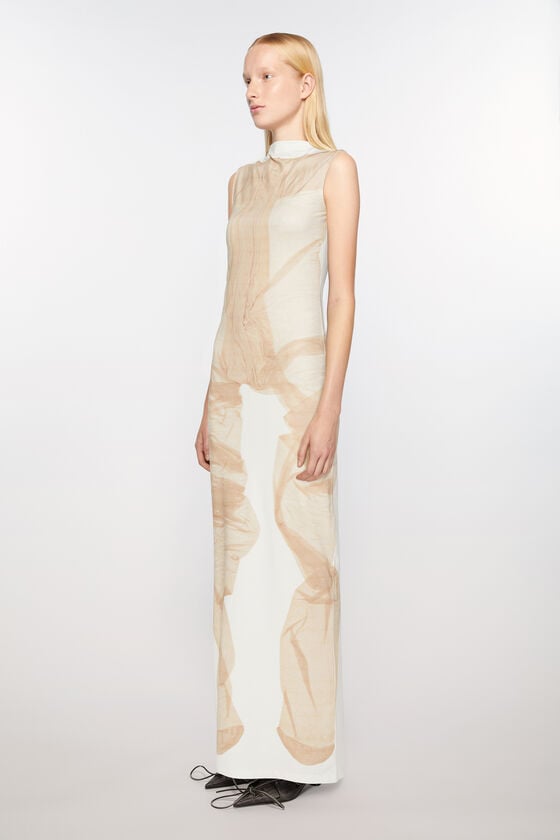 Acne Studios Bedrucktes langes Kleid Laufsteg-Show Versandkostenfrei