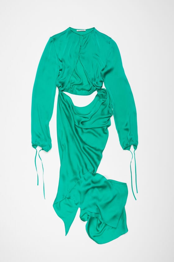 Acne Studios Kleid aus Seide mit Cut-out Laufsteg-Show Begrenztes Angebot