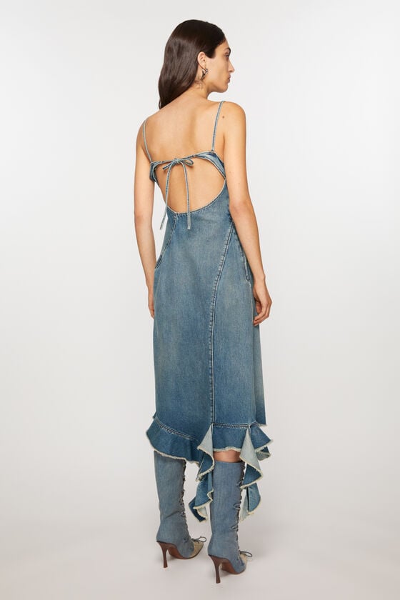 Acne Studios Jeanskleid mit Rüschen Weihnachtsangebot