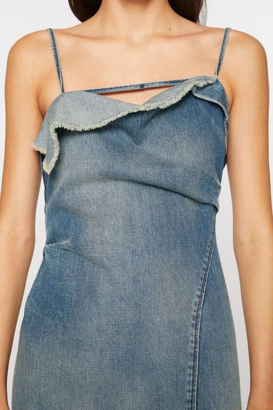 Acne Studios Jeanskleid mit Rüschen Weihnachtsangebot