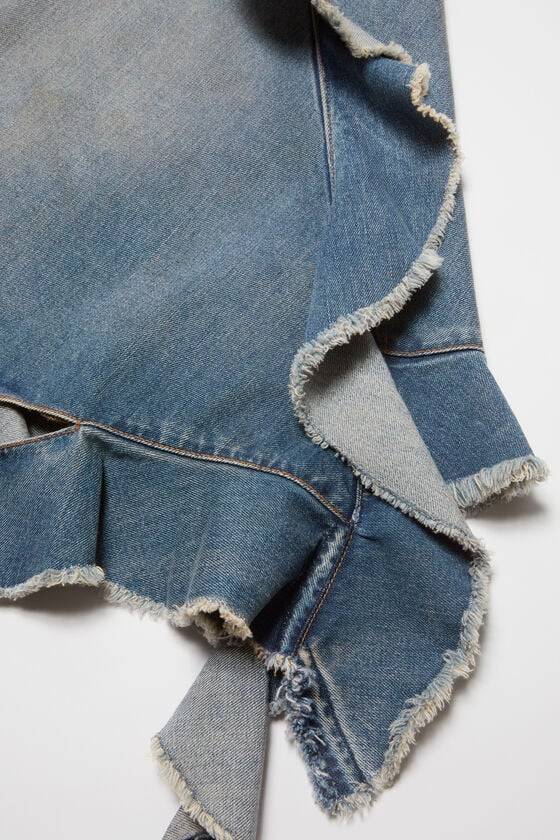 Acne Studios Jeanskleid mit Rüschen Weihnachtsangebot