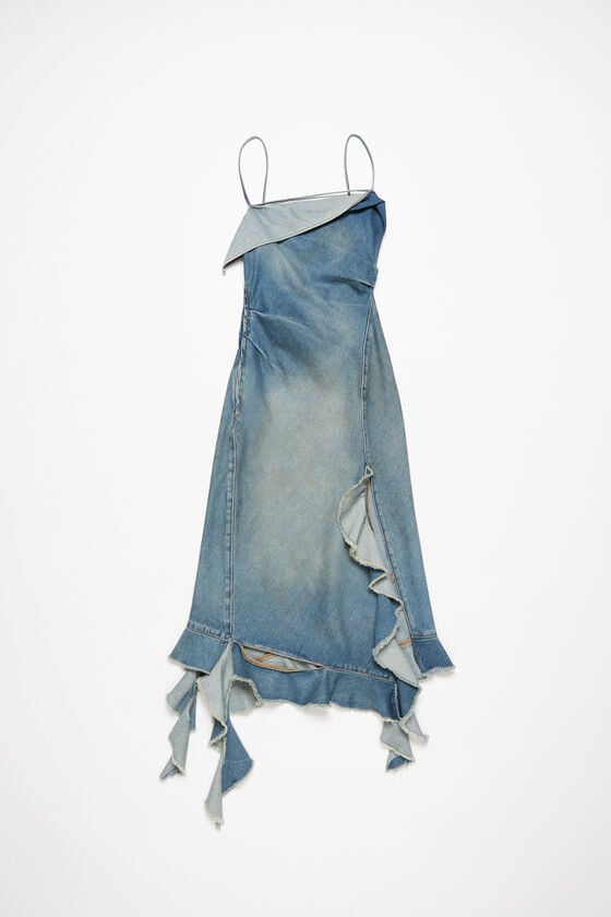 Acne Studios Jeanskleid mit Rüschen Weihnachtsangebot