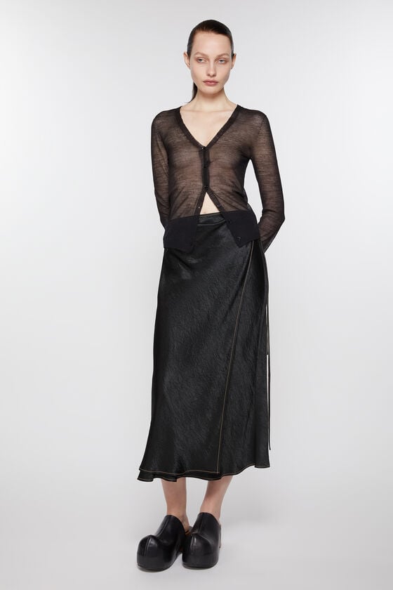 Acne Studios Wickelrock aus Satin Outlet