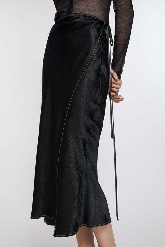 Acne Studios Wickelrock aus Satin Outlet