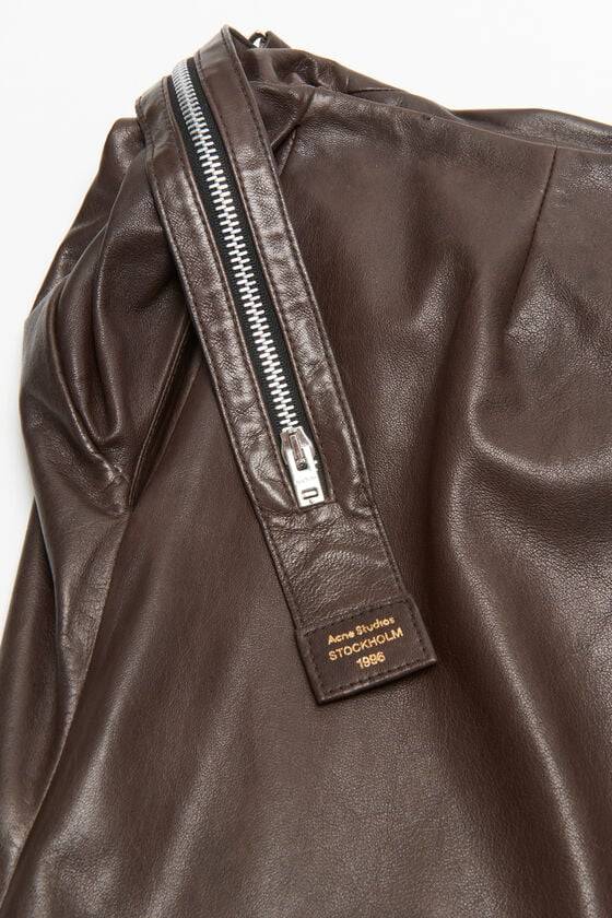 Acne Studios Leather zipper tape skirt Laufsteg-Show im Angebot