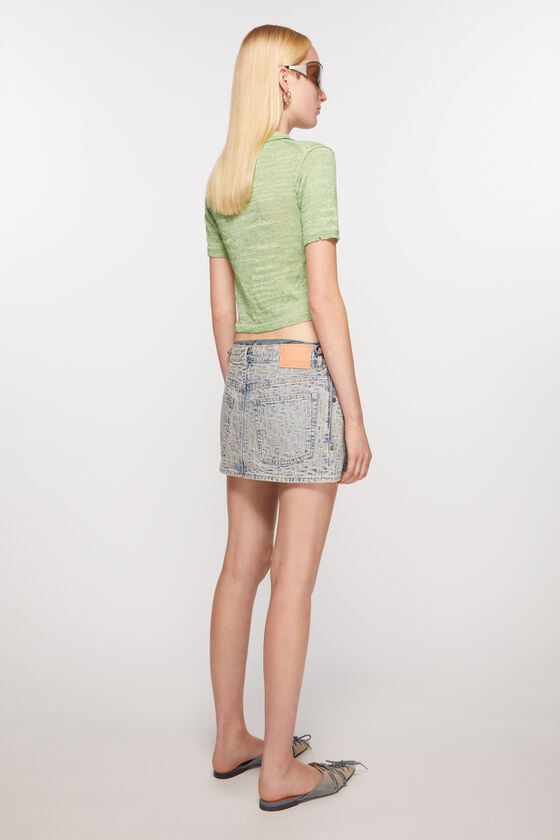 Acne Studios Denim-Minirock mit Monogramm Kostenloser Versand