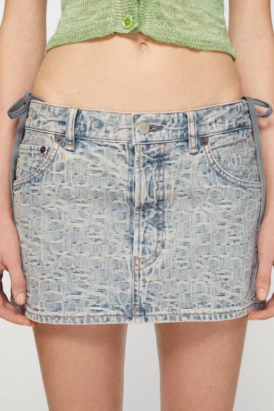 Acne Studios Denim-Minirock mit Monogramm Kostenloser Versand