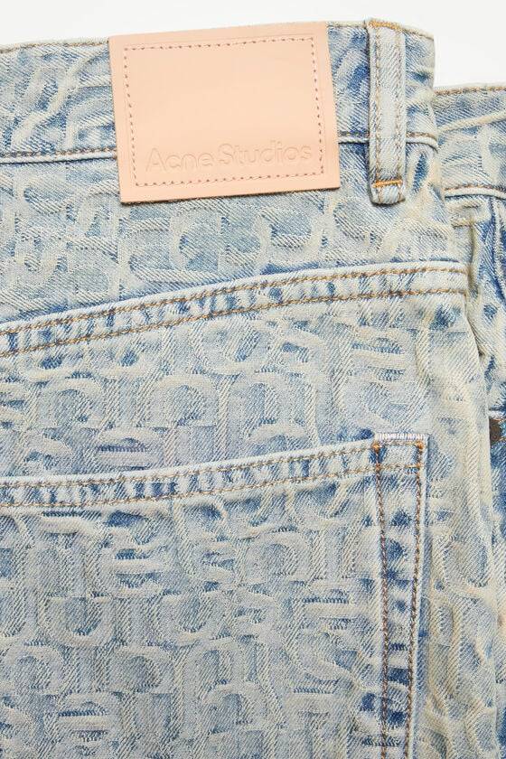 Acne Studios Denim-Minirock mit Monogramm Kostenloser Versand