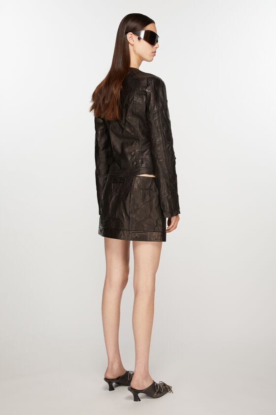 Acne Studios Minirock aus Knitterleder Laufsteg-Show Versandkostenfrei