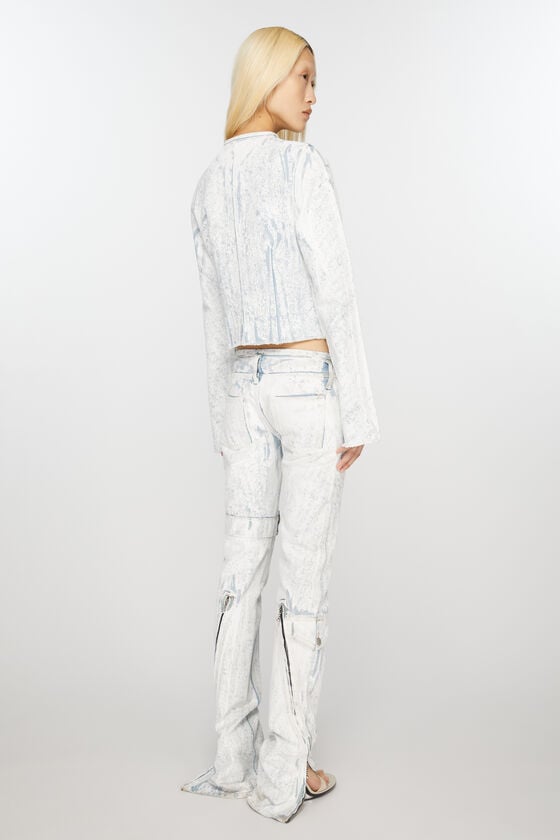 Acne Studios Bedruckte Jeans – Slim Fit Laufsteg-Show Bis zu 65% Rabatt