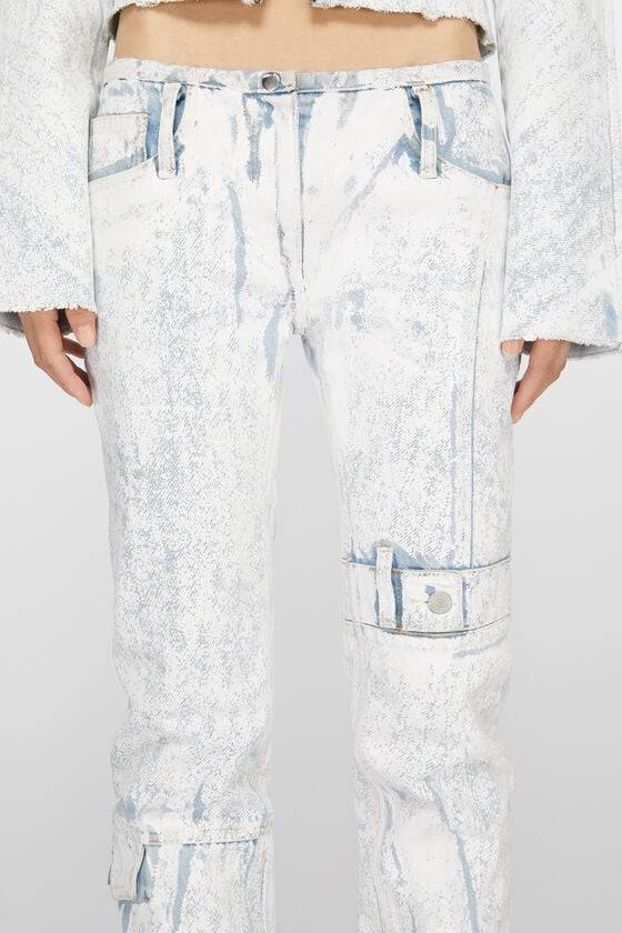 Acne Studios Bedruckte Jeans – Slim Fit Laufsteg-Show Bis zu 65% Rabatt