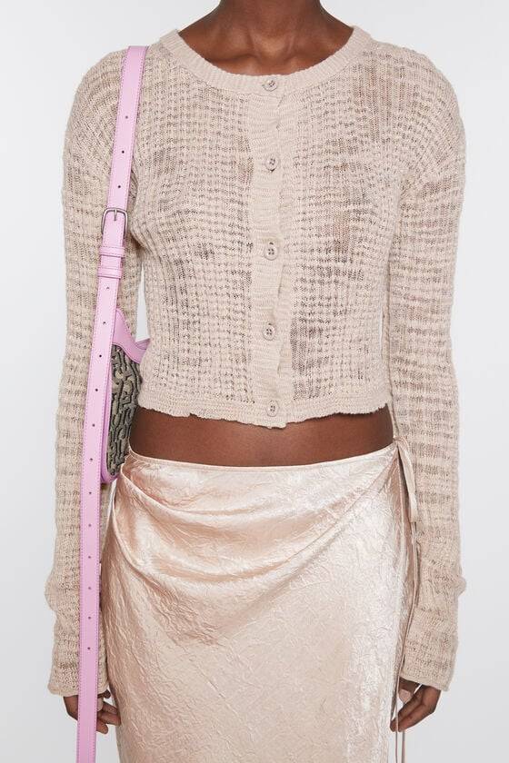 Acne Studios Strickjacke aus breitem Rippstrick 2025