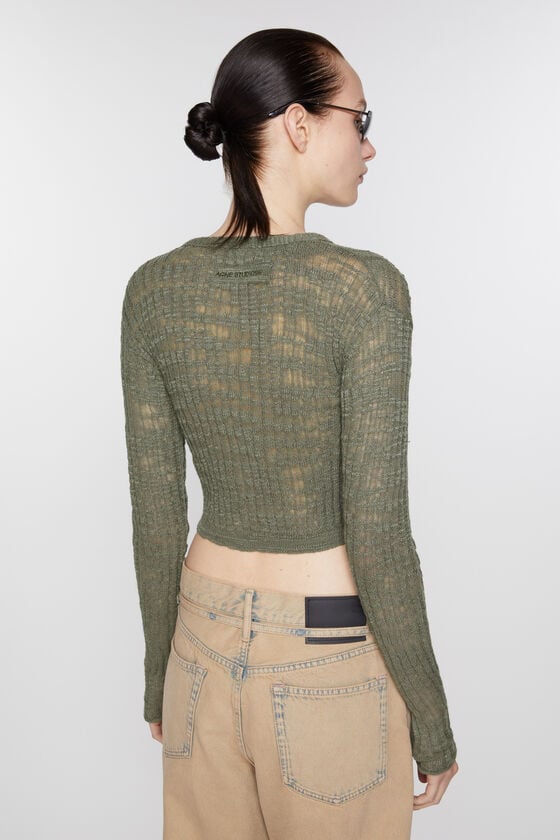 Acne Studios Strickjacke aus breitem Rippstrick Online