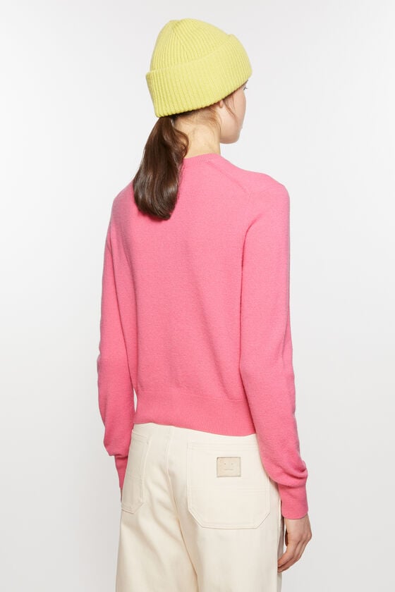 Acne Studios Verzierte Face-Logo-Strickjacke Kostenloser Versand