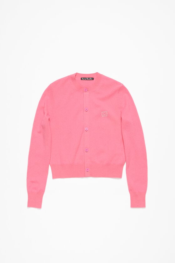 Acne Studios Verzierte Face-Logo-Strickjacke Kostenloser Versand