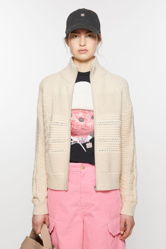 Acne Studios Strickjacke aus Patchwork-Strick Unisex Fabrik Onlineshop