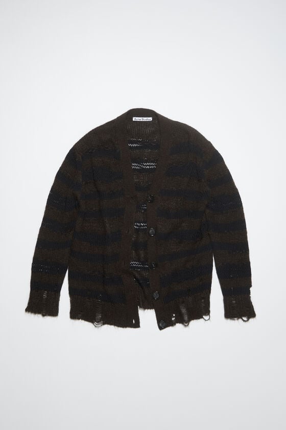 Acne Studios Gestreifter Cardigan im Used-Look Osterangebot