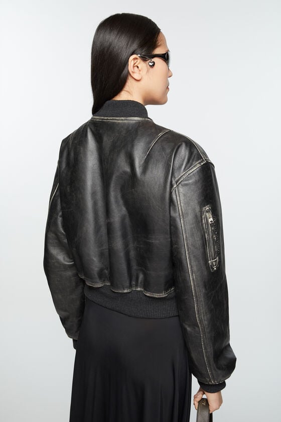 Acne Studios Bomberjacke aus Leder Große Rabatte