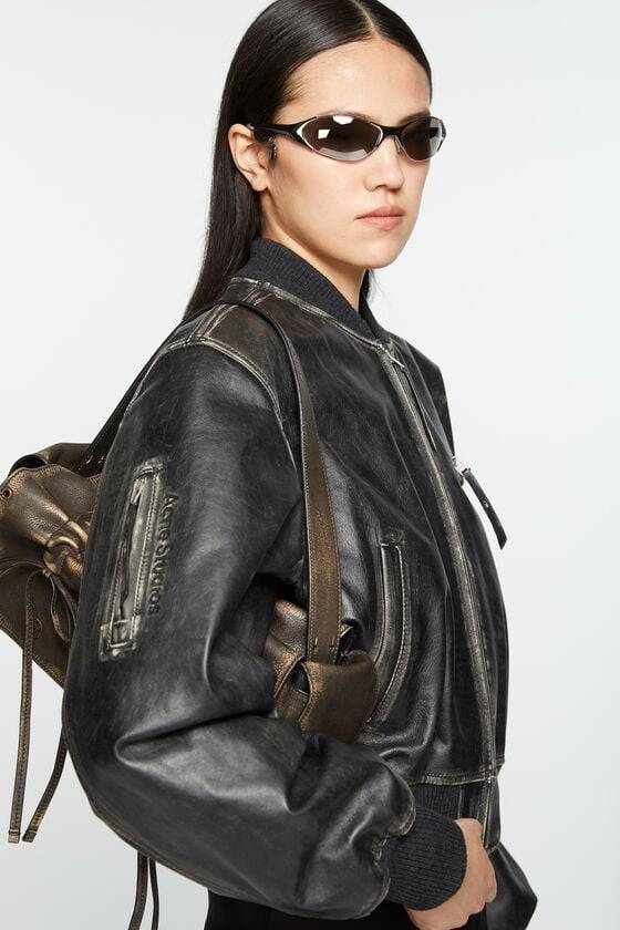 Acne Studios Bomberjacke aus Leder Große Rabatte