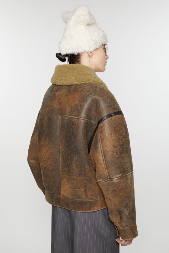 Acne Studios Lederjacke mit Shearling Neuheiten