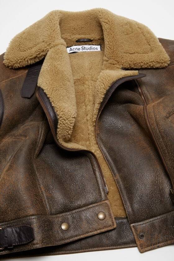 Acne Studios Lederjacke mit Shearling Neuheiten