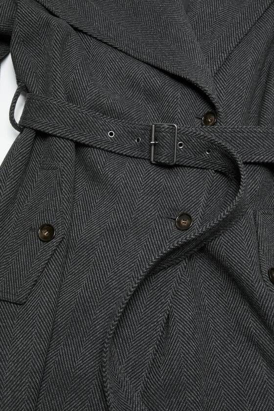 Acne Studios Mantel mit Gürtel Räumungsverkauf