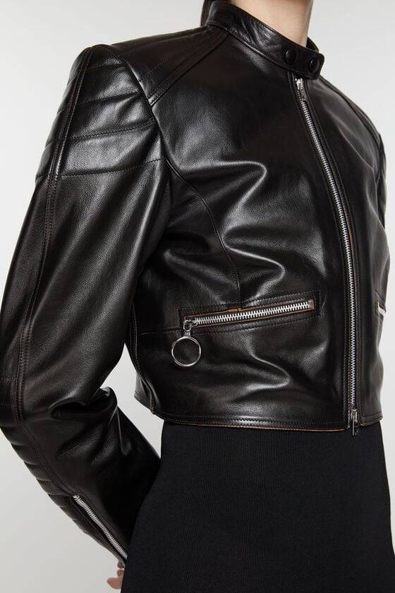 Acne Studios Bikerjacke aus Leder Letzter Tag