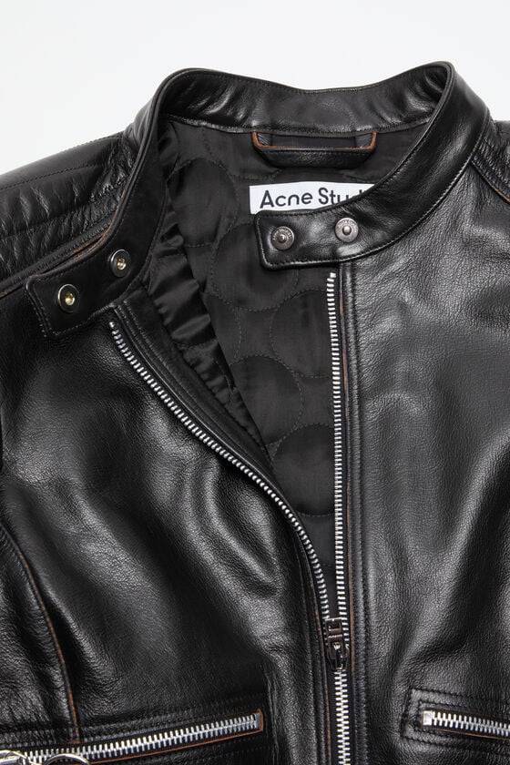 Acne Studios Bikerjacke aus Leder Letzter Tag