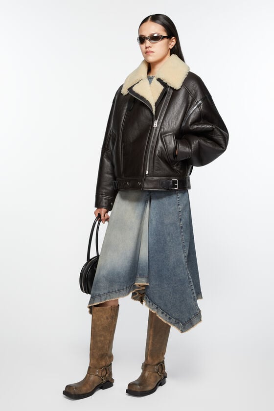 Acne Studios Lederjacke mit Shearling Zeitbegrenzte Promotion
