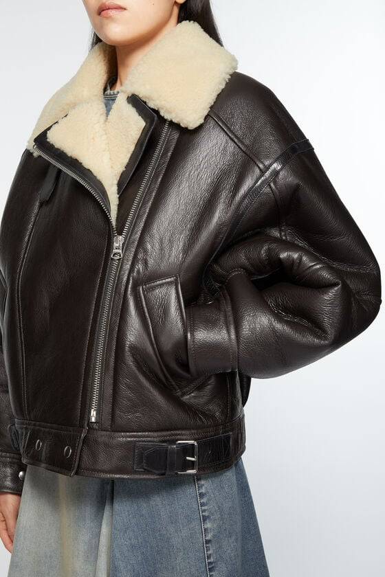 Acne Studios Lederjacke mit Shearling Zeitbegrenzte Promotion