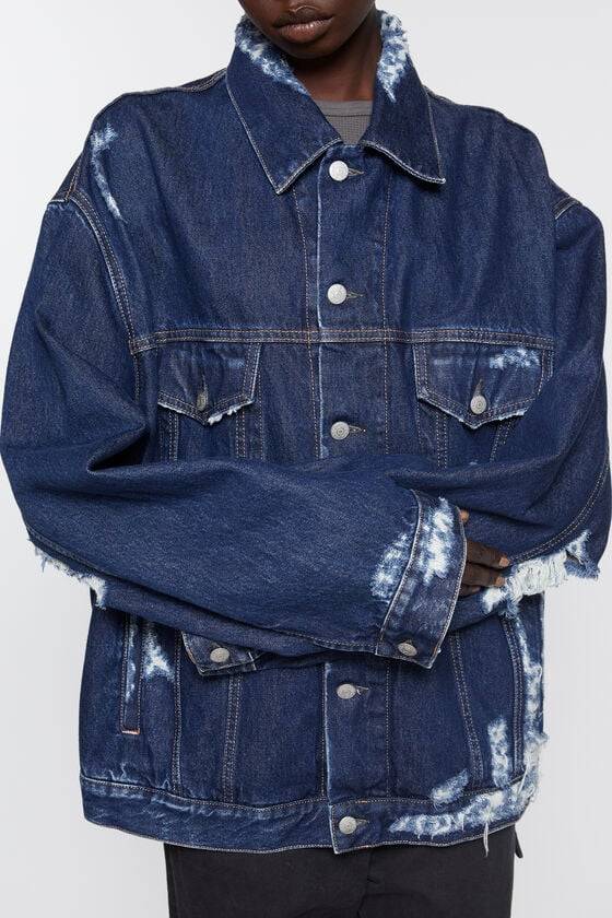 Acne Studios Jeansjacke im Distressed-Look - Entspannte Passform Bis zu 65% Rabatt