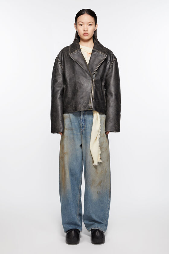 Acne Studios Bikerjacke aus geschliffenem Leder Clearance-Verkauf