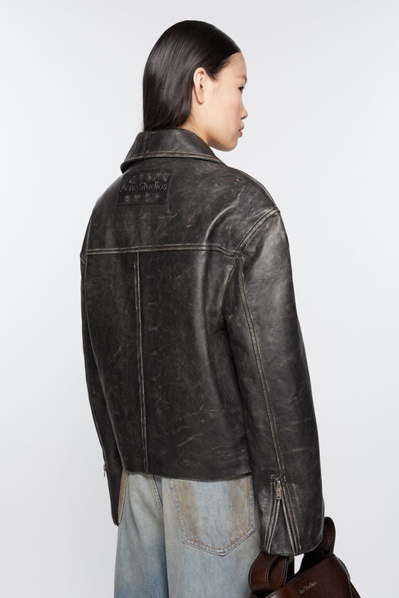 Acne Studios Bikerjacke aus geschliffenem Leder Clearance-Verkauf