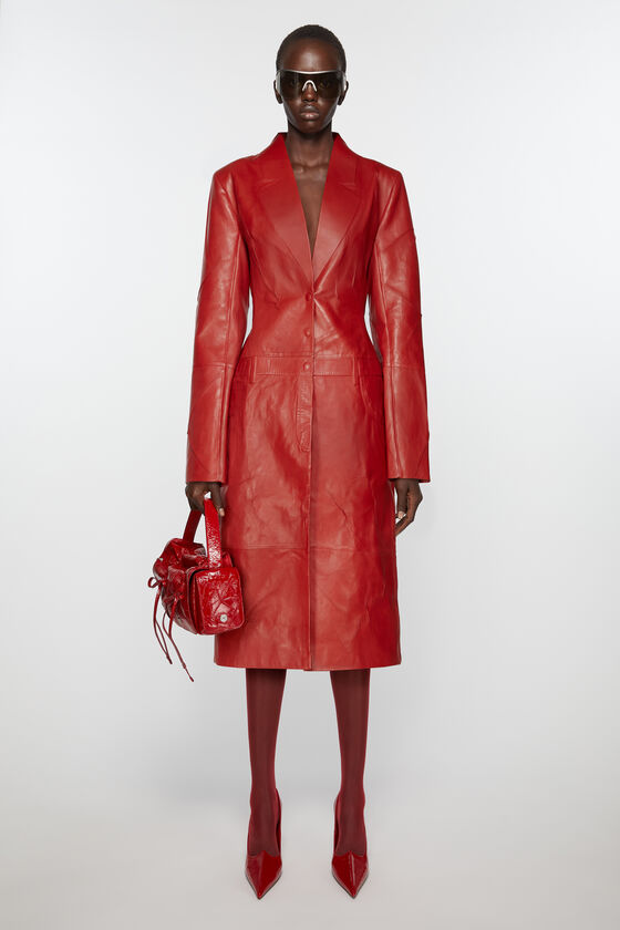 Acne Studios Ledermantel Laufsteg-Show